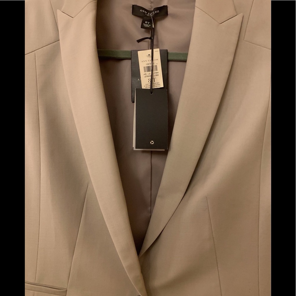 Ann Taylor Suit Jacket Beige Sz. 8 Tall New W/Tags